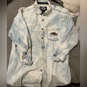 Harley Davidson denim button up